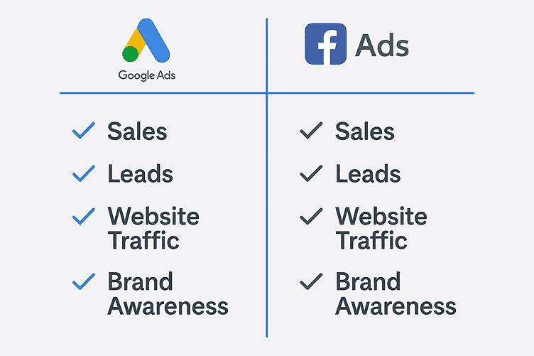 fb adds and google adds coloum image